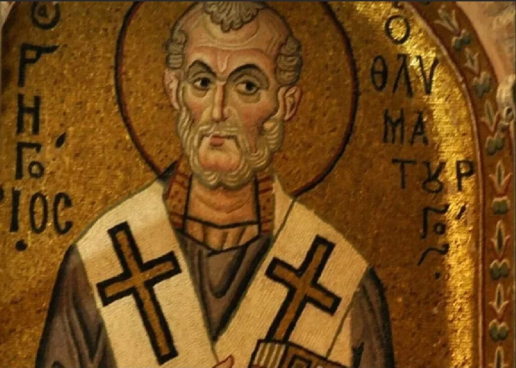 Икона святого Григориса в византийском стиле